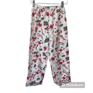 Pottery Barn Kids Boys Girls Size 8 Christmas Pajama Pants Bottoms Santa Tree